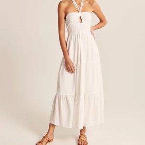 Abercrombie & Fitch White Maxi Dress